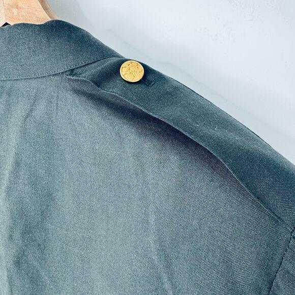 Vintage US ARMY Green Uniform Jacket Vietnam Era Men 43 Long Class A Gold Button - Picture 5 of 9